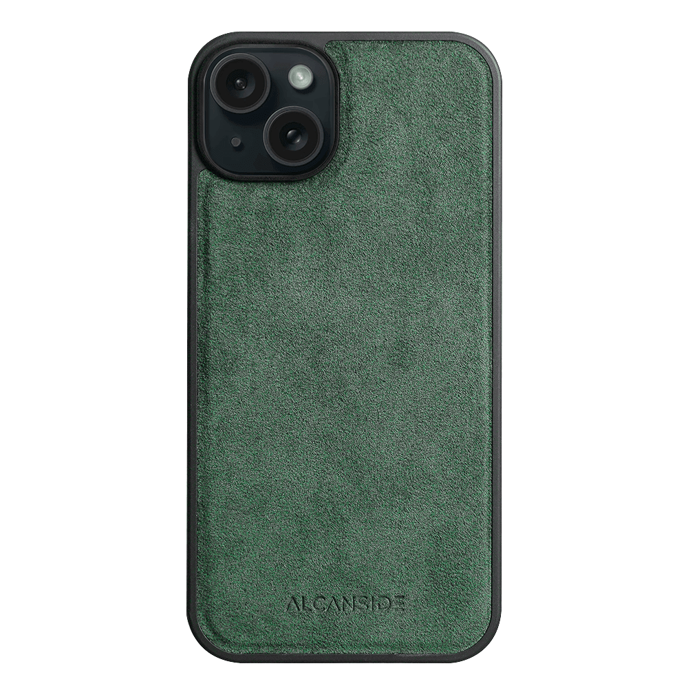 iPhone 15 Plus - Alcantara Back Cover - Midnight Green - Alcanside