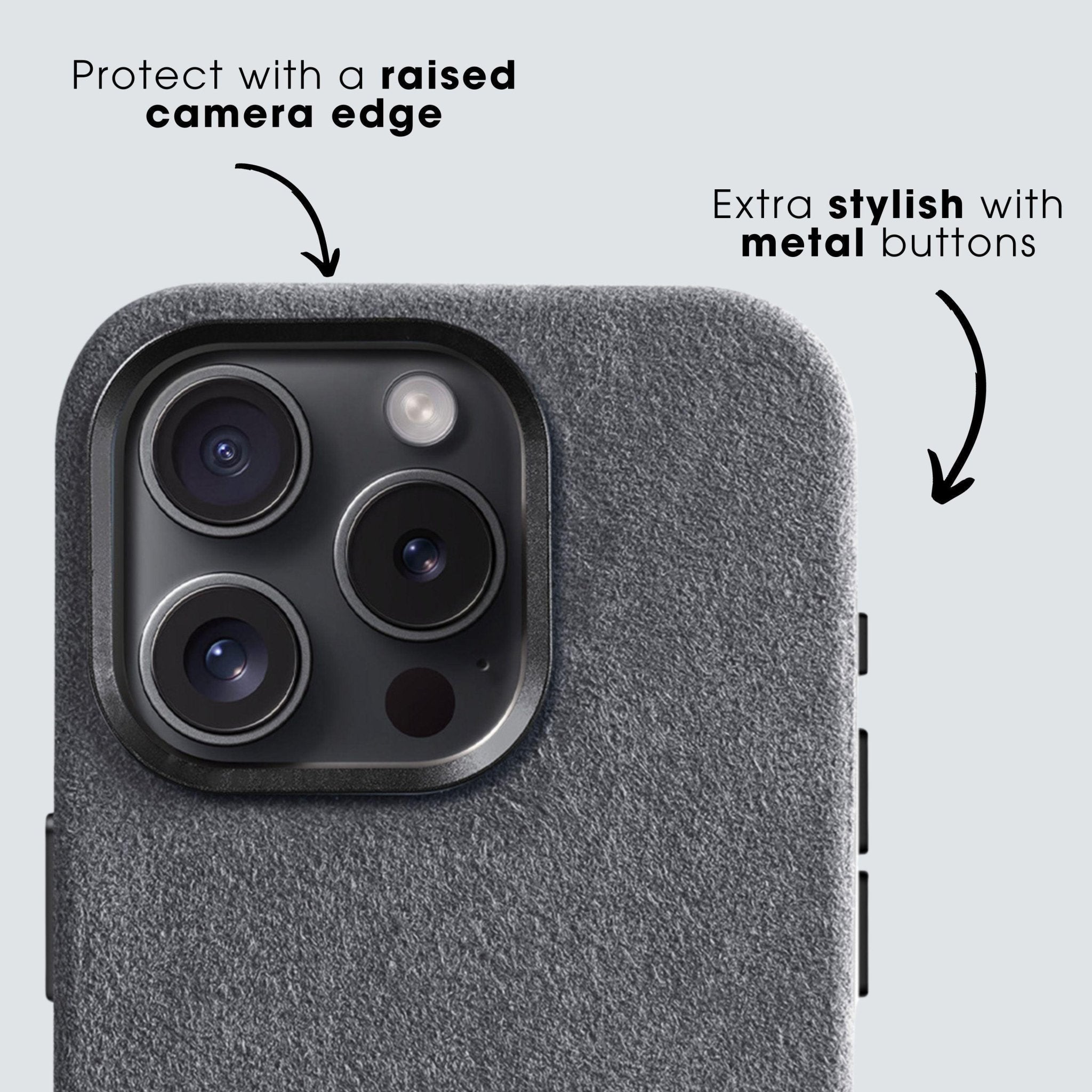 iPhone 15 Pro Max - Alcantara Case - Nardo Gray - Alcanside