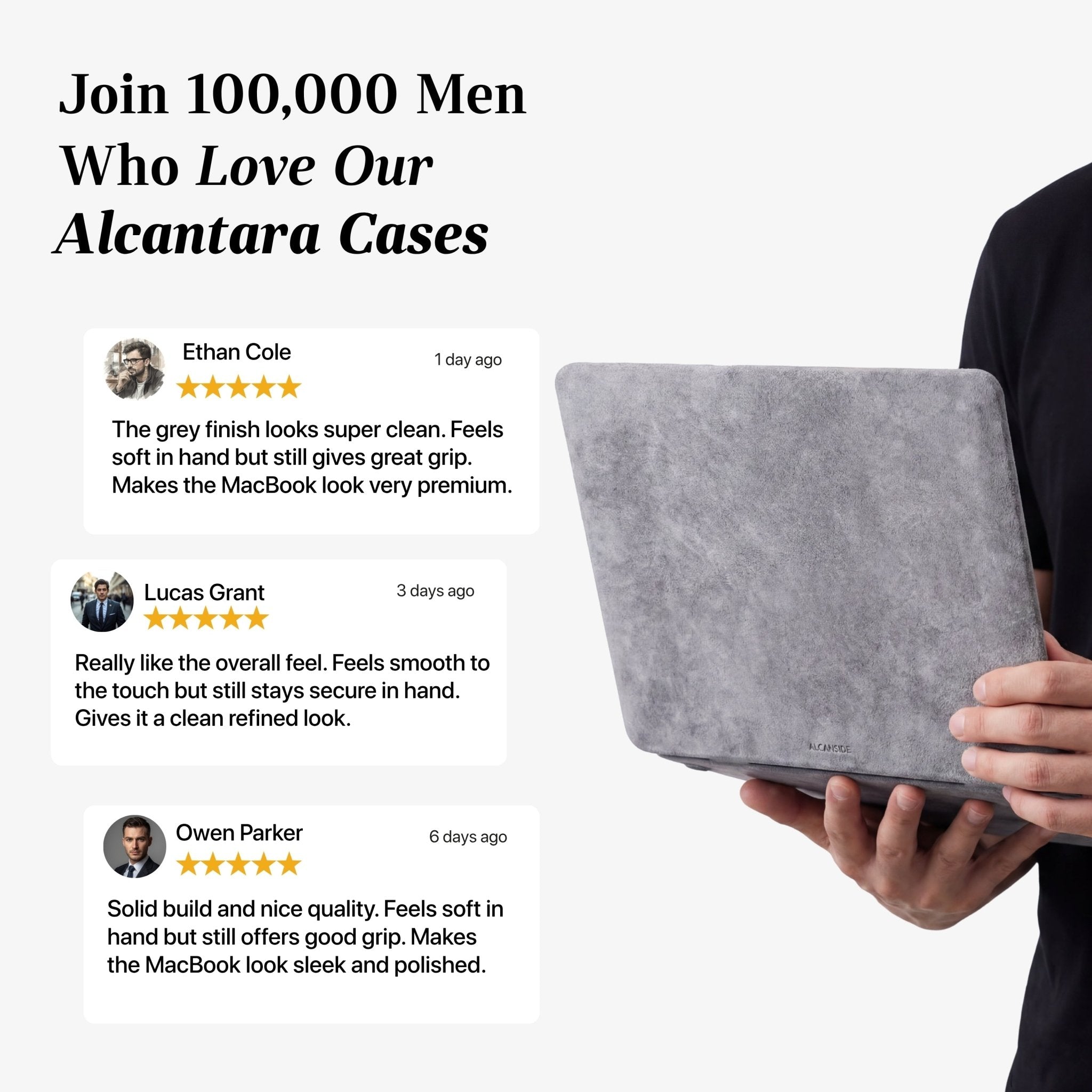 Alcantara MacBook Neo Cover – For 13 inch (2026) – Nardo Gray - Alcanside