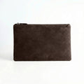 Alcantara Pouch - Chocolate brown