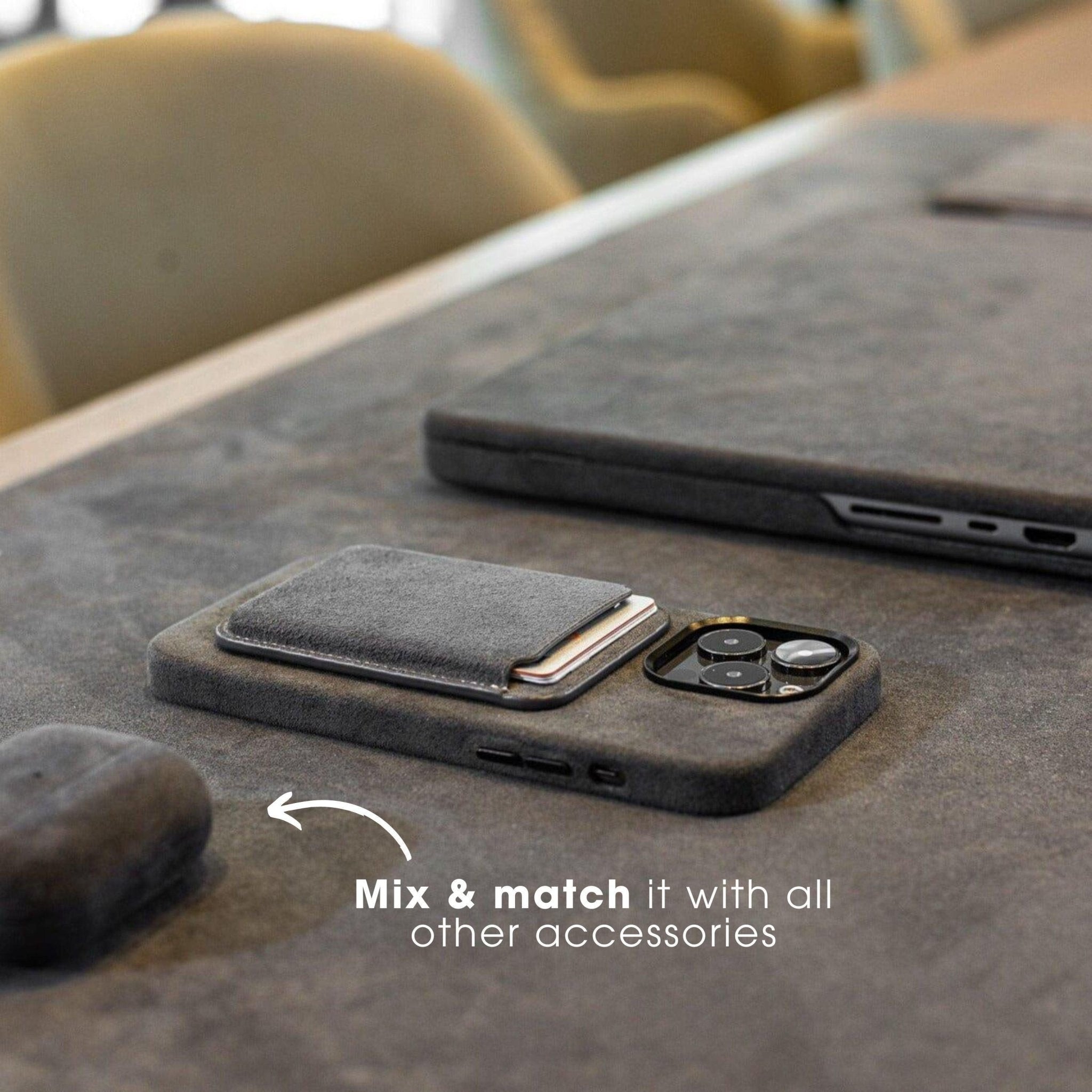 iPhone 14 Pro - Alcantara Case - space grey - Alcanside