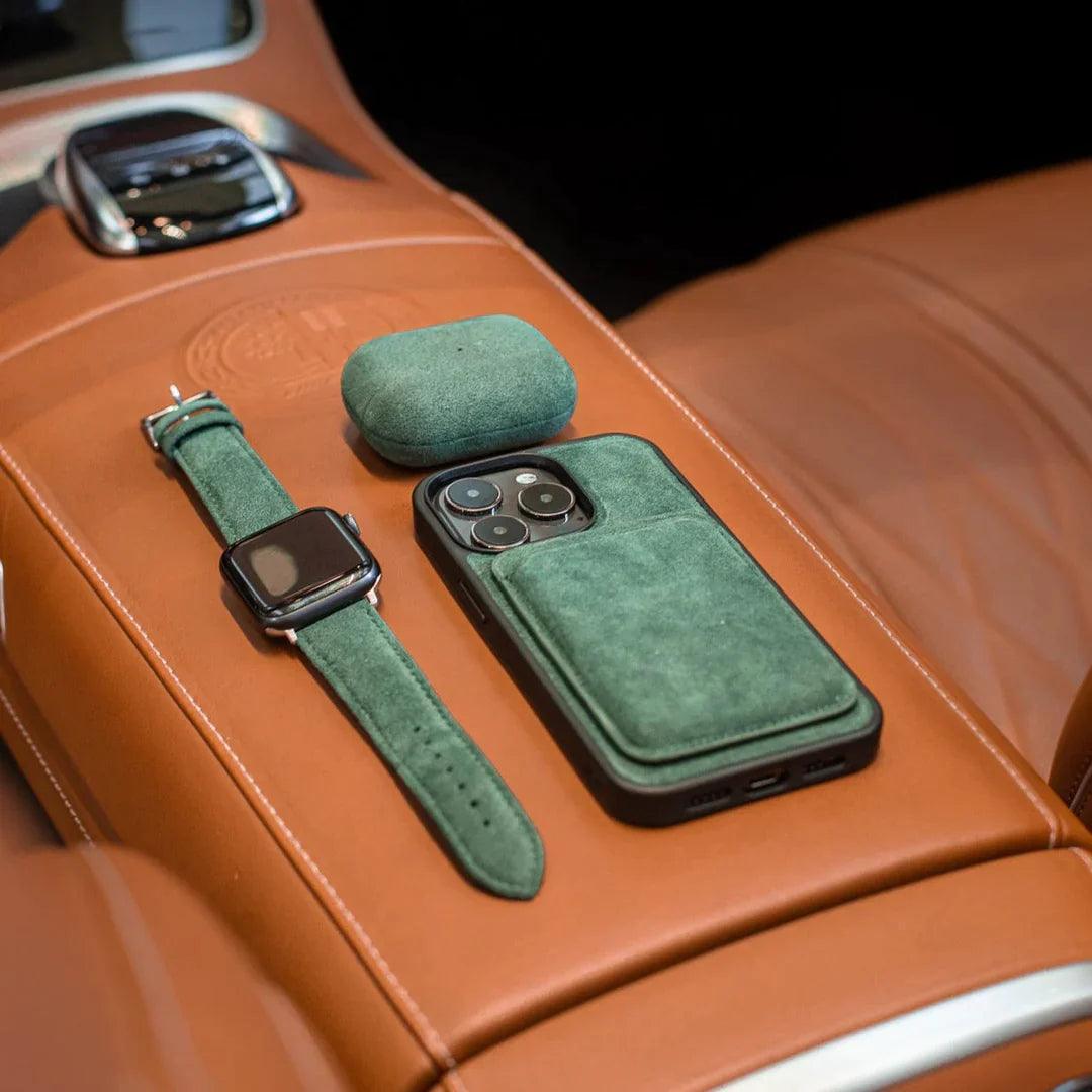 iPhone 16 Pro Max - Alcantara Back Cover - Midnight Green - Alcanside