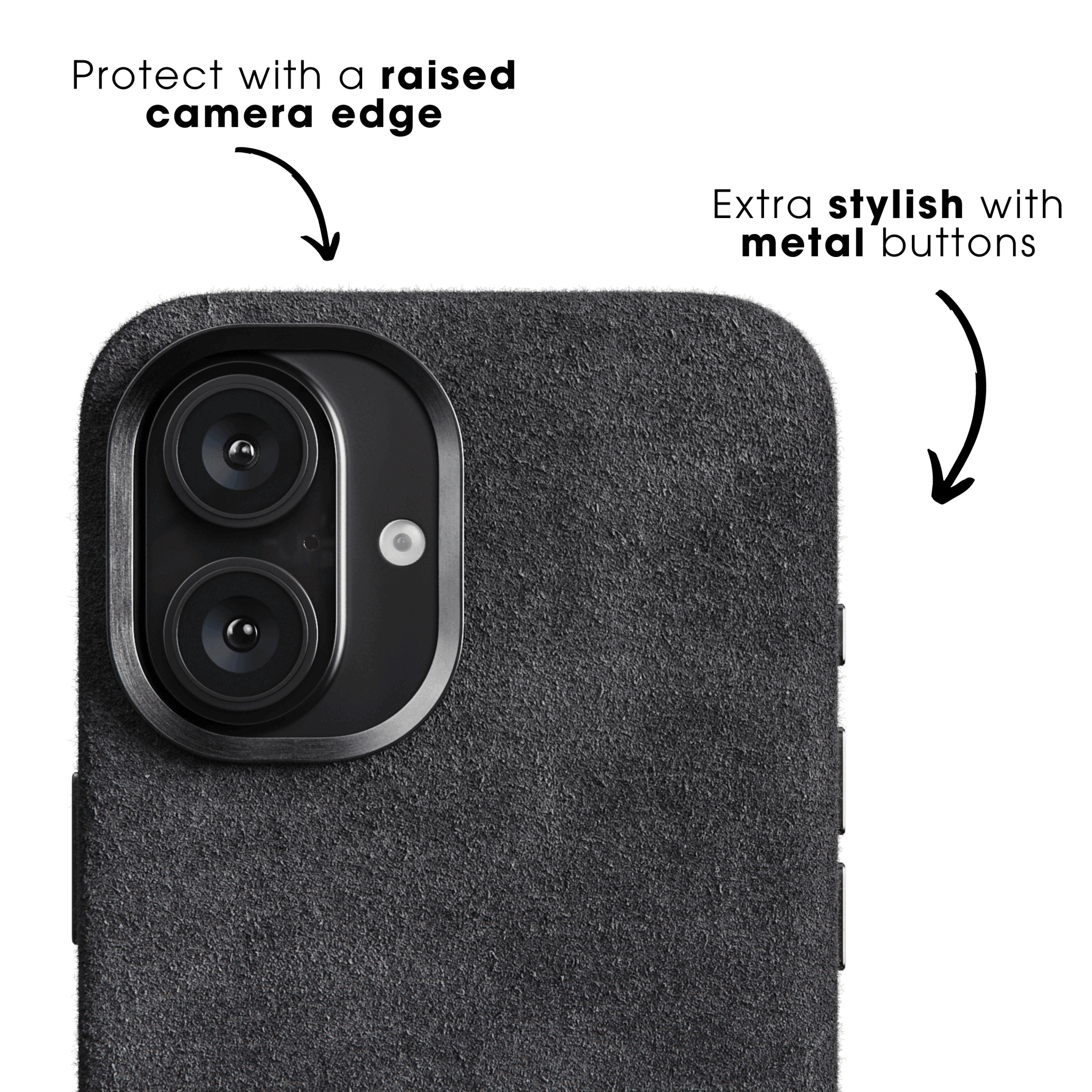 iPhone 16e - Alcantara Case - Space Grey - Alcanside